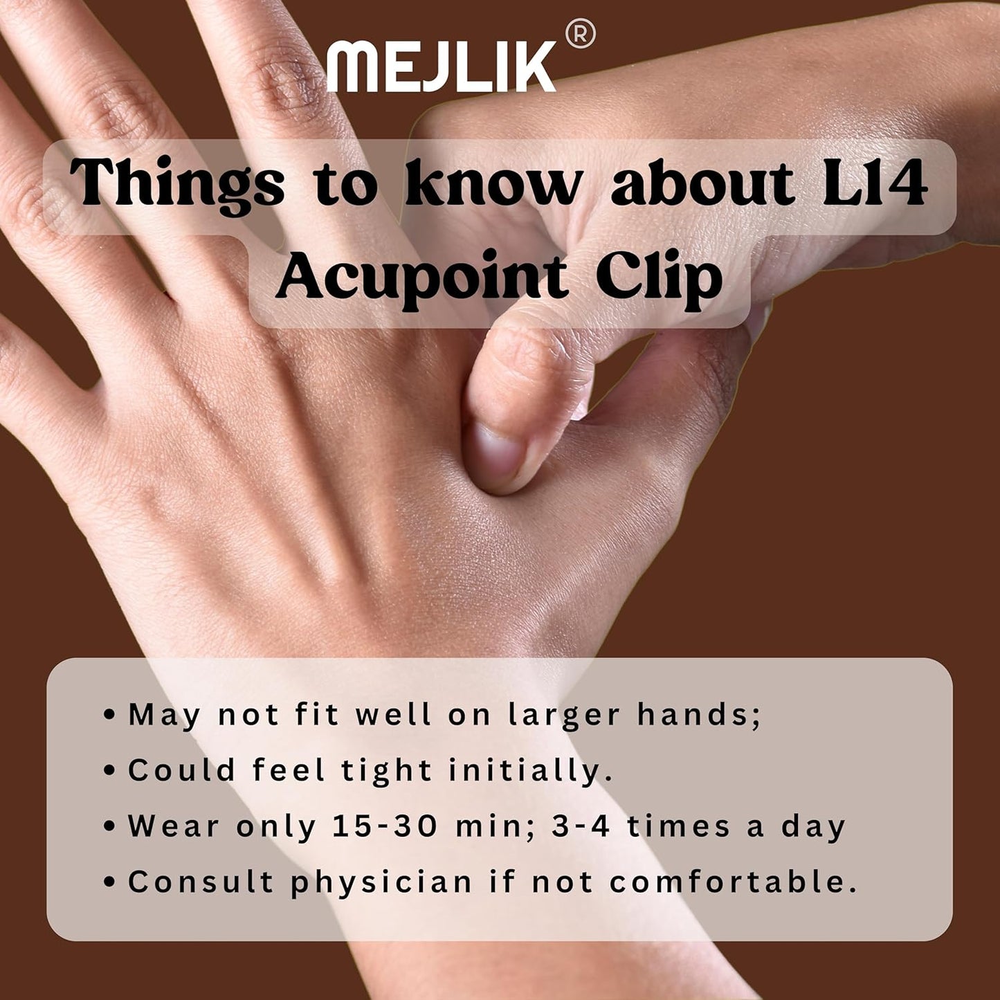 Sugar Control LI4 Acupressure Point Clip